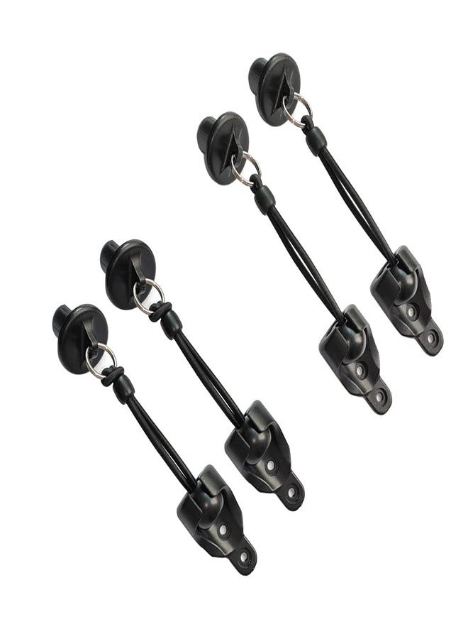 CACELY طقم أغطية طرفية مطاطية سوداء من CACELY Coolaroo لستائر Coolaroo الخارجية اللاسلكية (مجموعة من قطعتين) - Image 4